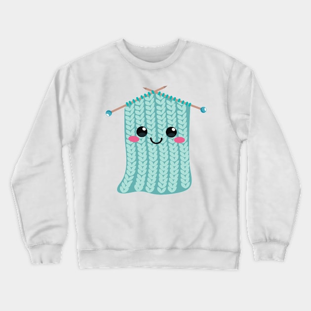 Kawaii Knitting Crewneck Sweatshirt by ZiaZiaShop